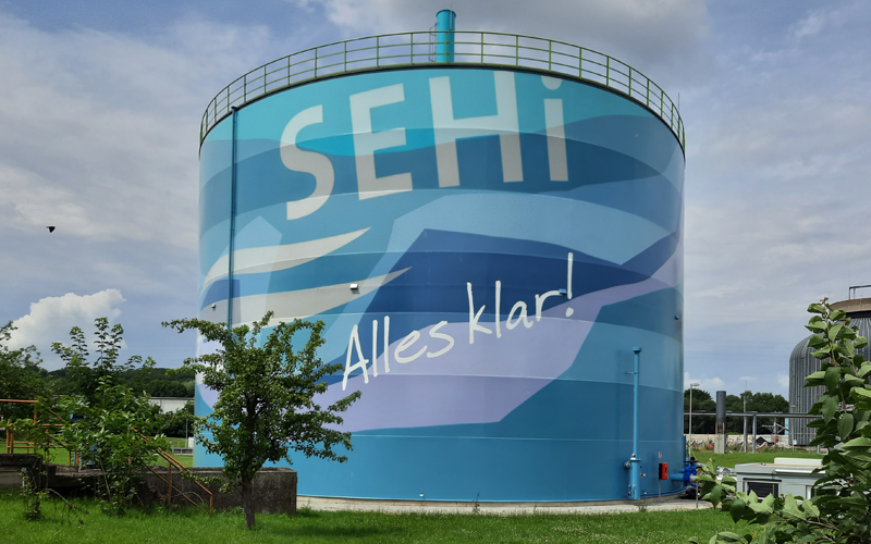 Niederdruckgasspeicher stehend zylindrisch: Kläranlage Hildesheim – Eisenbau Heilbronn