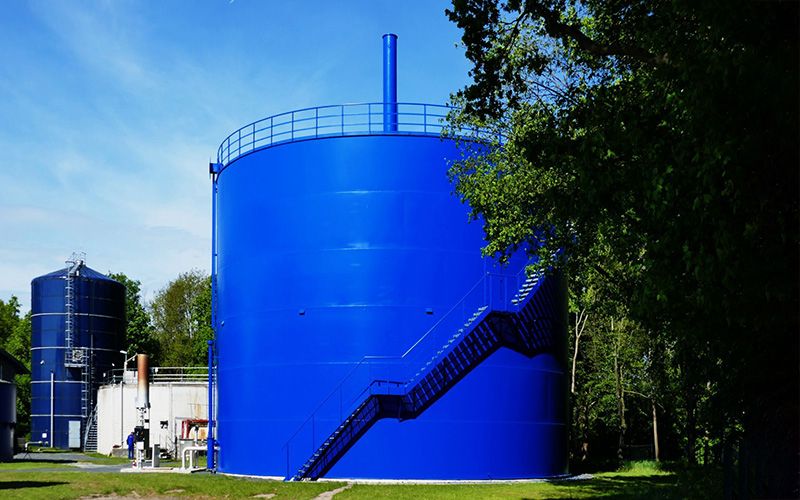 Niederdruckgasspeicher stehend zylindrisch: Klärwerk Langenhagen – Eisenbau Heilbronn