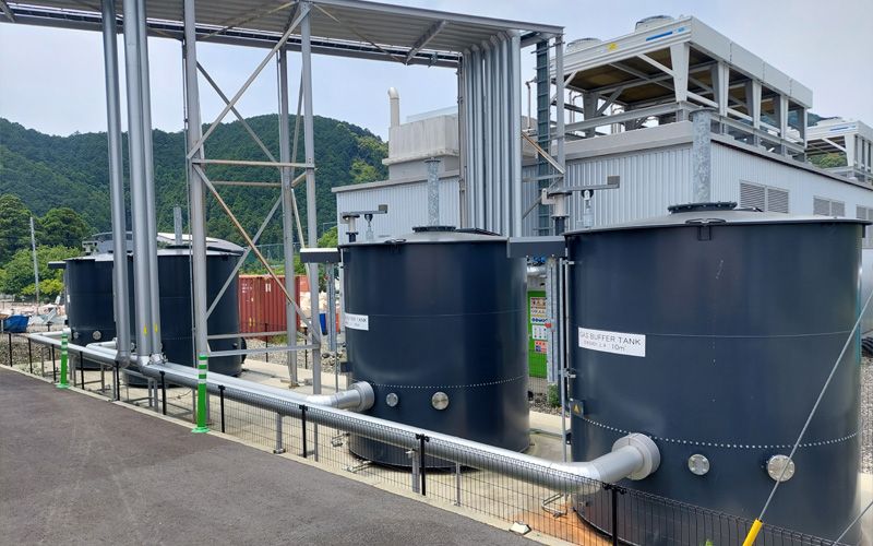 Niederdruckgasspeicher stehend zylindrisch: Shingu Forest Energy ltd. – Eisenbau Heilbronn